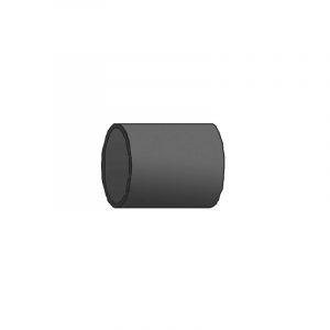 Eine schwarze, zylinderförmige Gummimuffe.