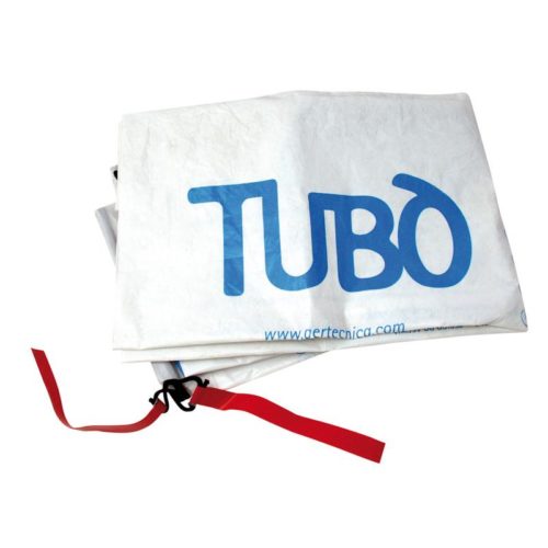 Tubo Clean Bag Staubbeutel mit Ziehlaschen und Logo.